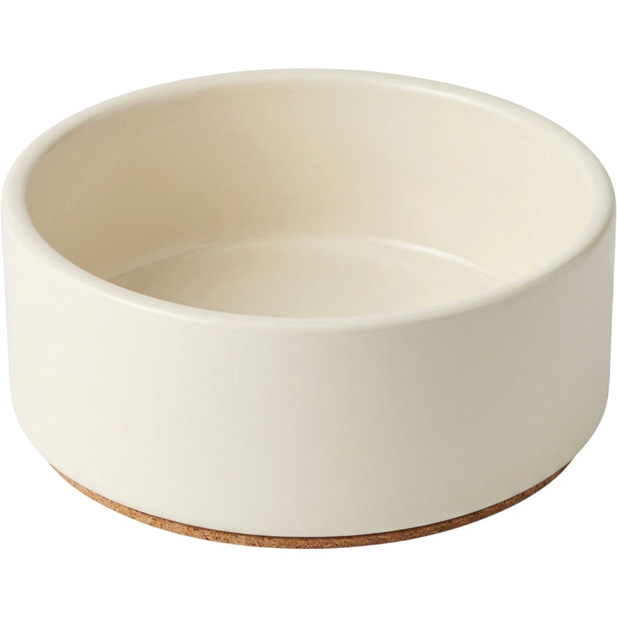 Zemis Stoneware Pet Bowl 1.8 L Cream with Cork Base